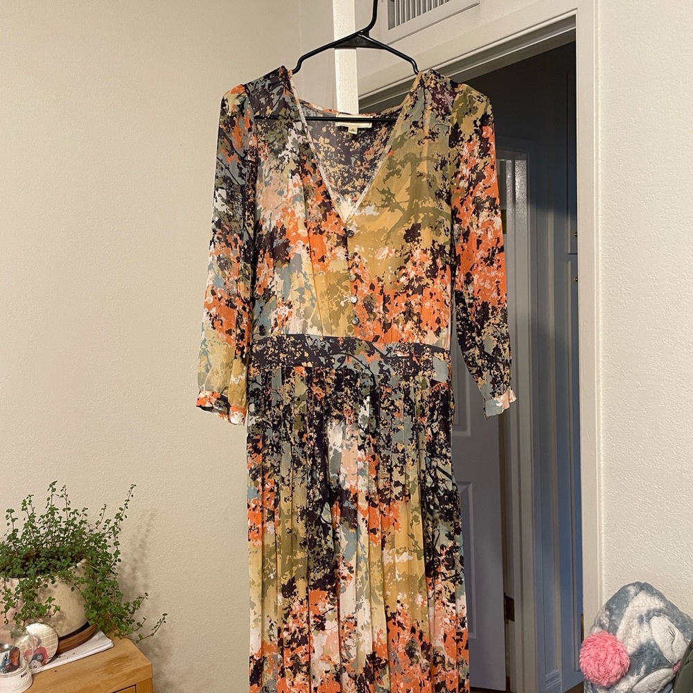 Moulinette Soeurs Multicolor Floral Long Sleeve Maxi Dress